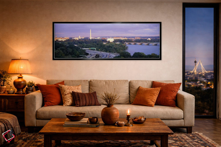 تابلو دکوراتیو Lincoln Memorial, Washington Monument, Capitol Building… اثر پانورامیک ایمجز - D5B