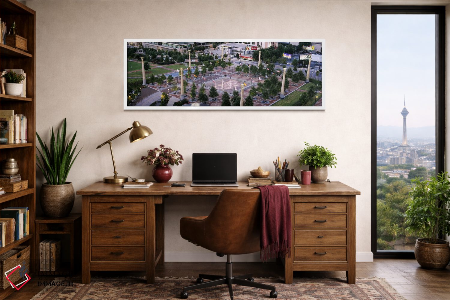 تابلو دکوراتیو Centennial Olympic Park, Atlanta, Georgia, USA,نمای بال… اثر پانورامیک ایمجز - D1W