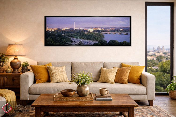 تابلو دکوراتیو Lincoln Memorial, Washington Monument, Capitol Building… اثر پانورامیک ایمجز - D6B