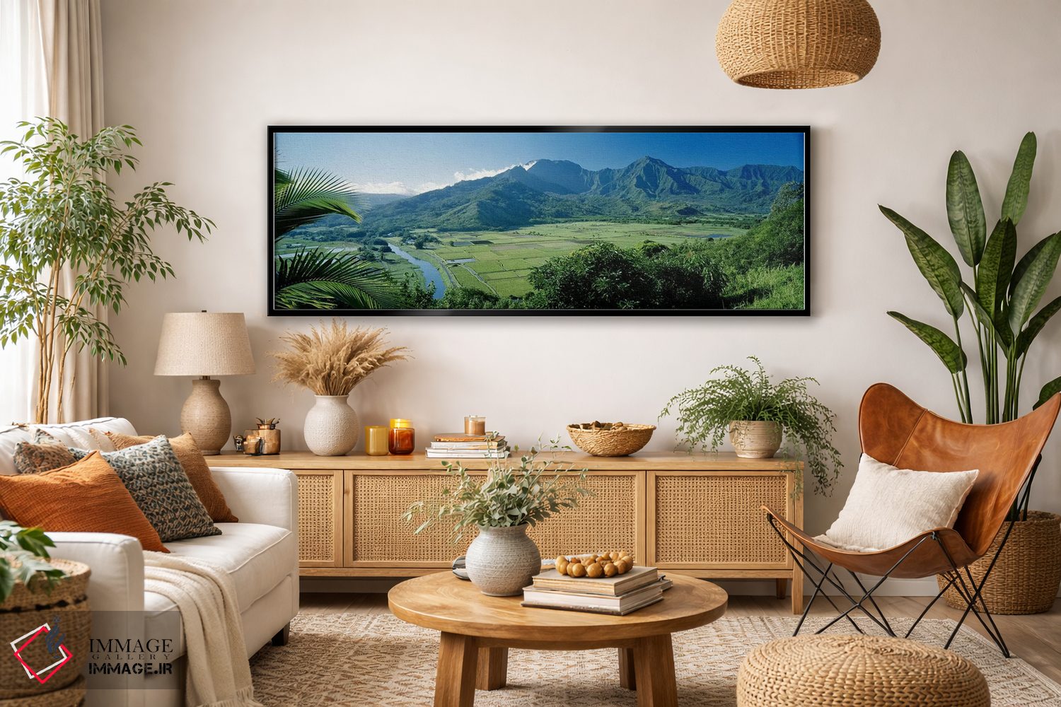 تابلو دکوراتیو Kauai, Hawaii, USA,دره هاناله از منظره گاه نزدیک پرینس… اثر پانورامیک ایمجز - D4B