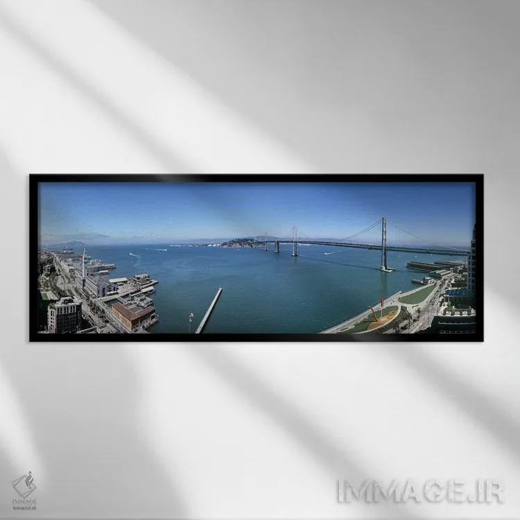 تابلو دکوراتیو Golden Gate Bridge, San Francisco Bay, San Francisco, C… اثر پانورامیک ایمجز - نمای قابدار مشکی