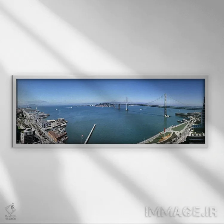 تابلو دکوراتیو Golden Gate Bridge, San Francisco Bay, San Francisco, C… اثر پانورامیک ایمجز - نمای قابدار سفید