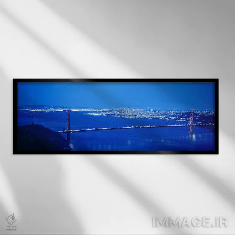 تابلو دکوراتیو Golden Gate Bridge, San Francisco, California, USA,نمای… اثر پانورامیک ایمجز - نمای قابدار مشکی