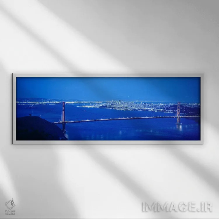 تابلو دکوراتیو Golden Gate Bridge, San Francisco, California, USA,نمای… اثر پانورامیک ایمجز - نمای قابدار سفید