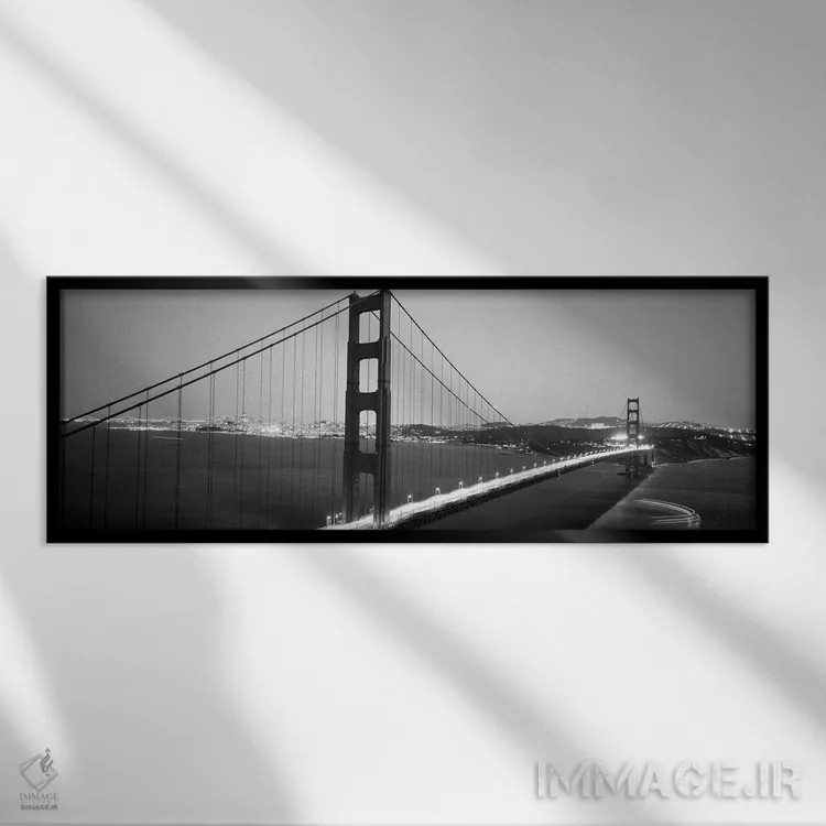 تابلو دکوراتیو Golden Gate Bridge, San Francisco, California, USA,نمای… اثر پانورامیک ایمجز - نمای قابدار مشکی