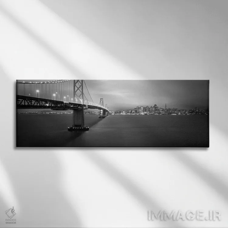 تابلو دکوراتیو San Francisco, California, USA,نمای پایین از پل معلق رو… اثر پانورامیک ایمجز - نمای روبهرو روی دیوار