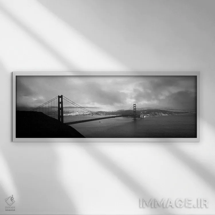 تابلو دکوراتیو Golden Gate Bridge, San Francisco, California, USA,نمای… اثر پانورامیک ایمجز - نمای قابدار سفید