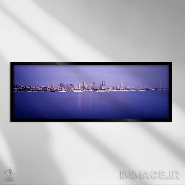 تابلو دکوراتیو San Diego, California, USA,ساختمان ها در کنار آب، سن دی… اثر پانورامیک ایمجز - نمای قابدار مشکی