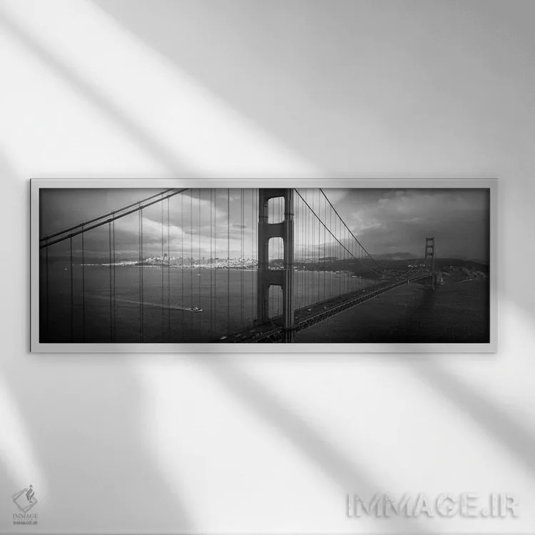 تابلو دکوراتیو San Francisco, California, USA,نمای بالا از پلی بر فراز… اثر پانورامیک ایمجز - نمای قابدار سفید