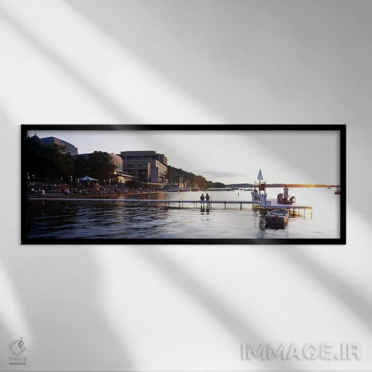 تابلو دکوراتیو Lake Mendota, University of Wisconsin, Memorial Union… اثر پانورامیک ایمجز - نمای قابدار مشکی