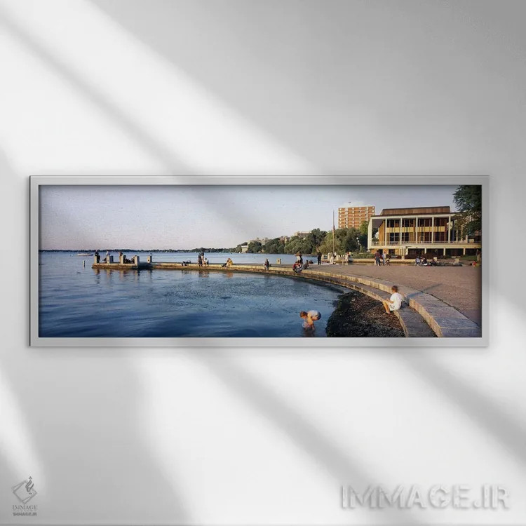 تابلو دکوراتیو Lake Mendota, University of Wisconsin, Memorial Union… اثر پانورامیک ایمجز - نمای قابدار سفید
