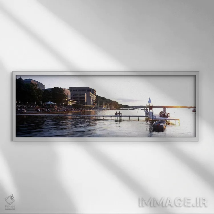 تابلو دکوراتیو Lake Mendota, University of Wisconsin, Memorial Union… اثر پانورامیک ایمجز - نمای قابدار سفید