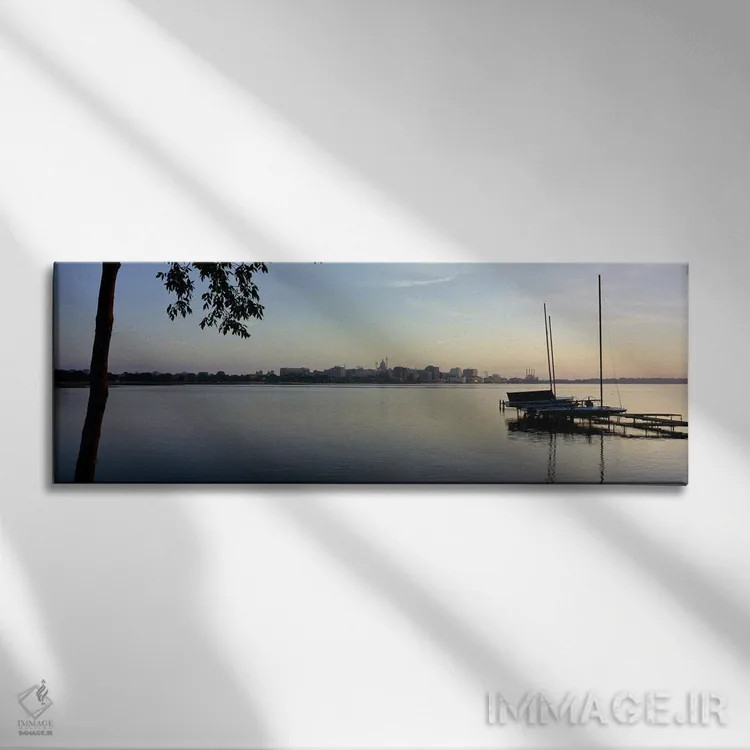 تابلو دکوراتیو Lake Monona, Madison, Dane County, Wisconsin, USA,ساختم… اثر پانورامیک ایمجز - نمای روبهرو روی دیوار