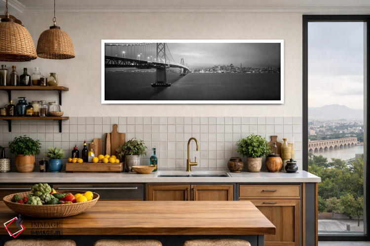 تابلو دکوراتیو San Francisco, California, USA,نمای پایین از پل معلق رو… اثر پانورامیک ایمجز - D2W