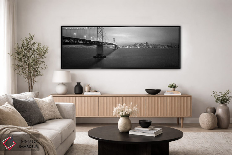 تابلو دکوراتیو San Francisco, California, USA,نمای پایین از پل معلق رو… اثر پانورامیک ایمجز - D3B