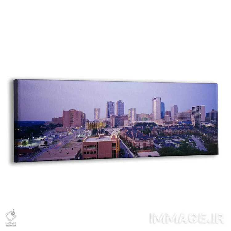 تابلو دکوراتیو Fort Worth, Texas, USA,آسمان خراش ها در شهری هنگام غروب… اثر پانورامیک ایمجز - نمای پرسپکتیو محصول