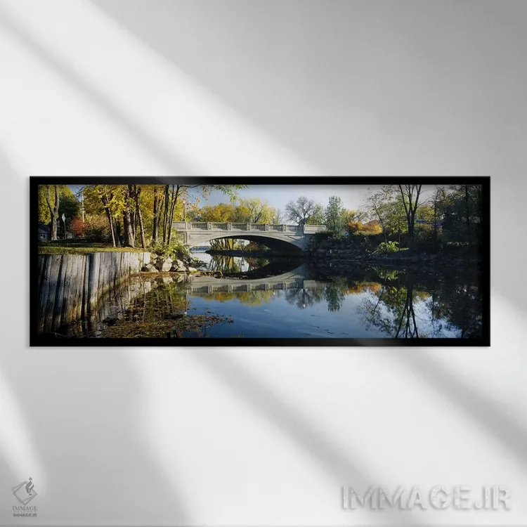 تابلو دکوراتیو Yahara River, Madison, Dane County, Wisconsin, USA,پل ب… اثر پانورامیک ایمجز - نمای قابدار مشکی