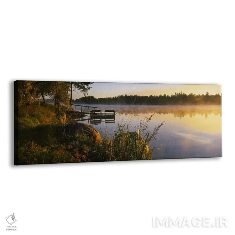 تابلو دکوراتیو Imatra, Finland,صبح مه آلود در امتداد رودخانه ووکسی، ای… اثر پانورامیک ایمجز - نمای پرسپکتیو محصول