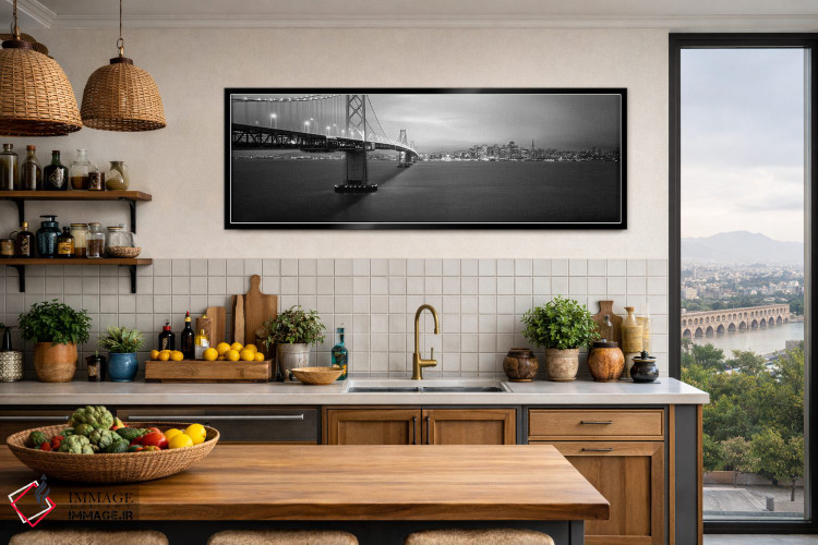 تابلو دکوراتیو San Francisco, California, USA,نمای پایین از پل معلق رو… اثر پانورامیک ایمجز - D4B