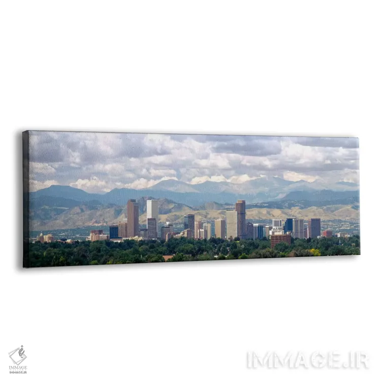 تابلو دکوراتیو Denver, Colorado, USA,ابرها بر فراز افق و کوه ها، دنور… اثر پانورامیک ایمجز - نمای پرسپکتیو محصول