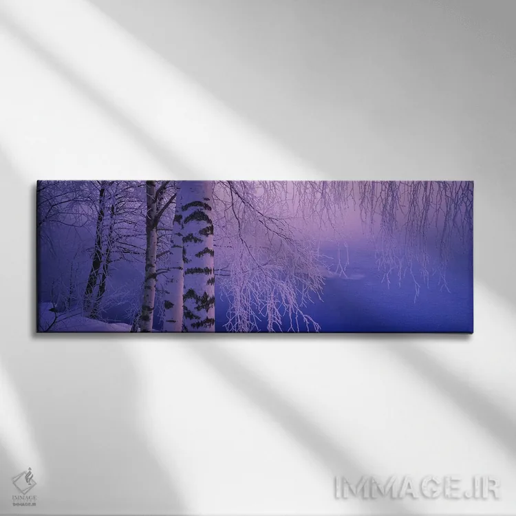 تابلو دکوراتیو Vuoksi River, Imatra, Finland,درخت غان در کنار رودخانه… اثر پانورامیک ایمجز - نمای روبهرو روی دیوار