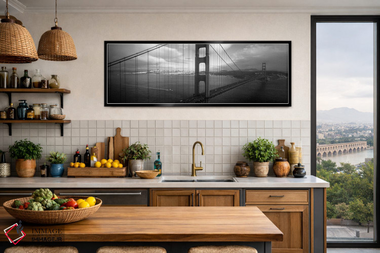 تابلو دکوراتیو San Francisco, California, USA,نمای بالا از پلی بر فراز… اثر پانورامیک ایمجز - D4B