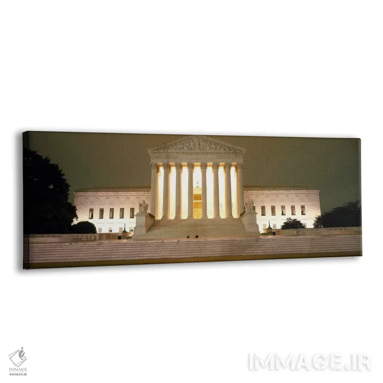 تابلو دکوراتیو Washington DC, USA,ساختمان دیوان عالی روشن شده در شب، و… اثر پانورامیک ایمجز - نمای پرسپکتیو محصول