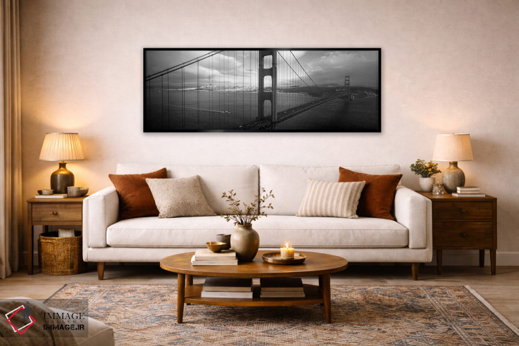 تابلو دکوراتیو San Francisco, California, USA,نمای بالا از پلی بر فراز… اثر پانورامیک ایمجز - D6B