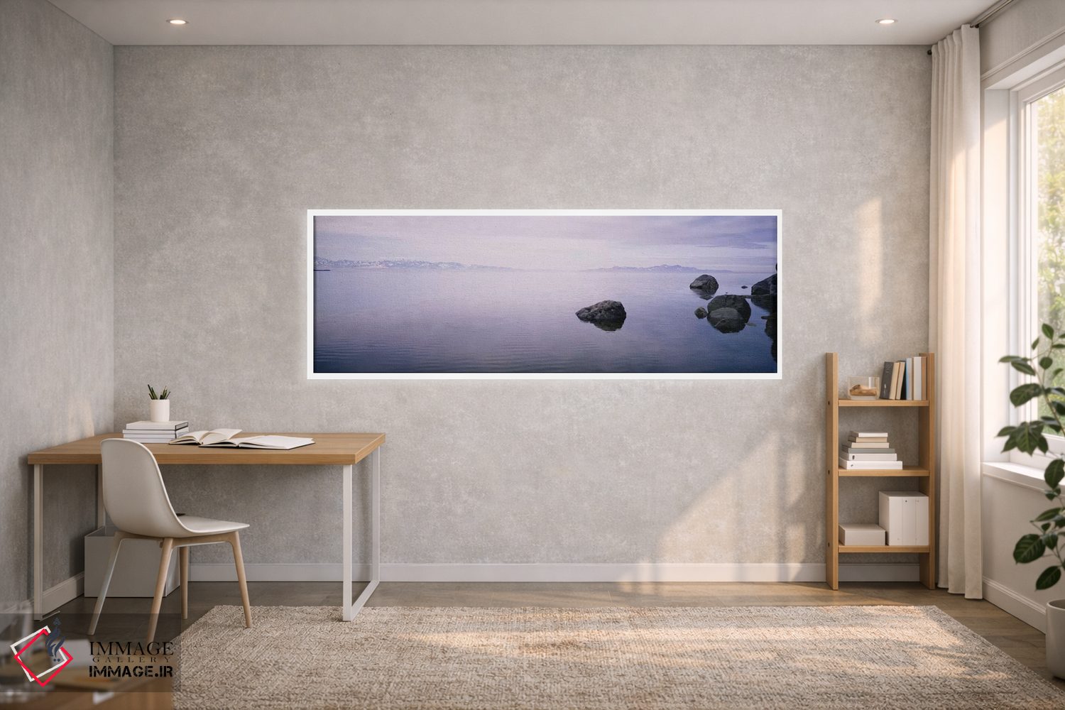 تابلو دکوراتیو Great Salt Lake, Utah, USA,مه خیزان، دریاچه بزرگ نمک، ی… اثر پانورامیک ایمجز - D1W