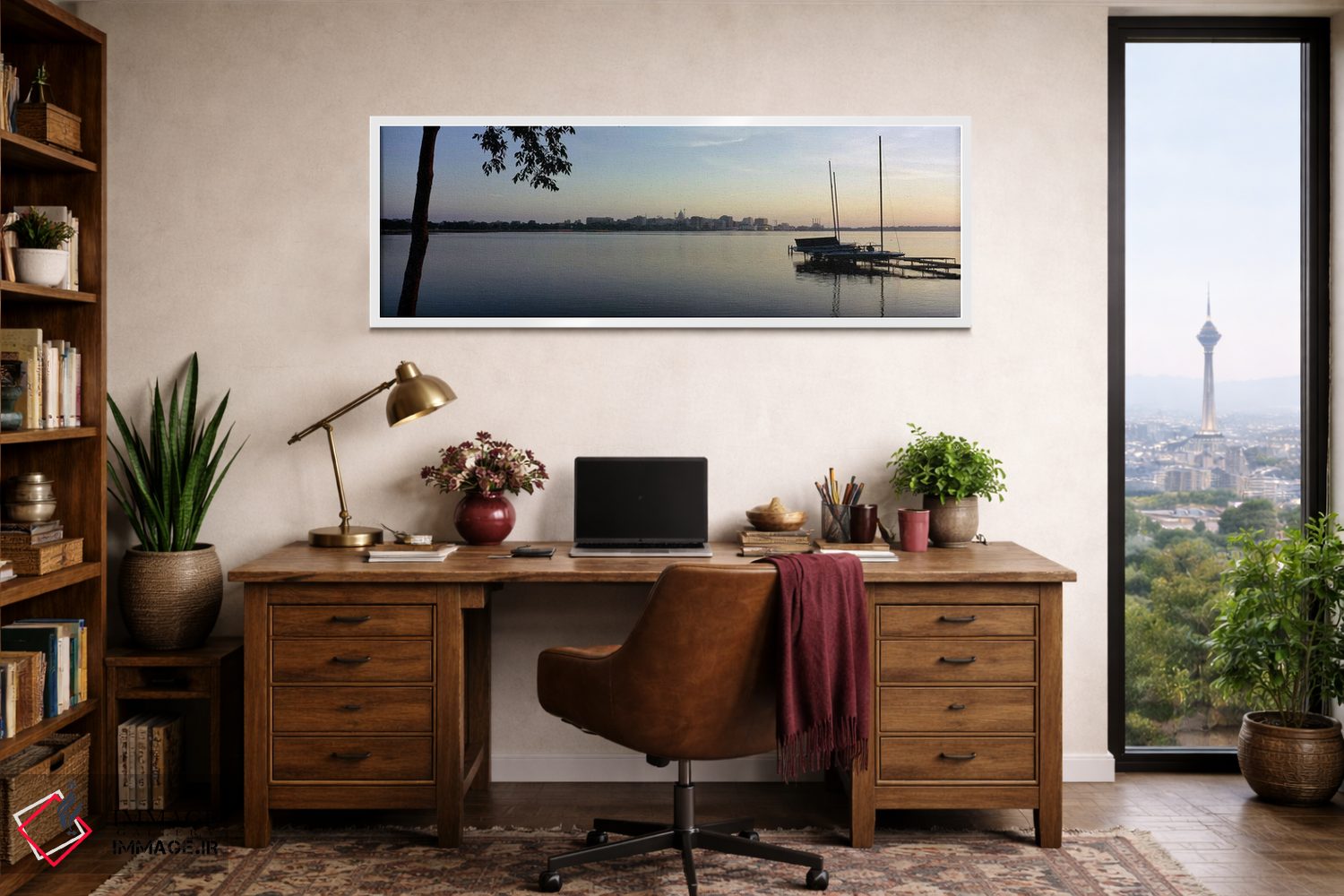 تابلو دکوراتیو Lake Monona, Madison, Dane County, Wisconsin, USA,ساختم… اثر پانورامیک ایمجز - D2W