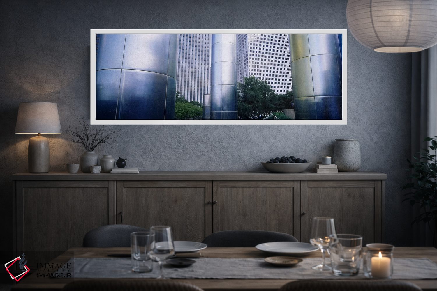 تابلو دکوراتیو Downtown District, Houston, Texas, USA,ستون های یک ساخت… اثر پانورامیک ایمجز - D3W