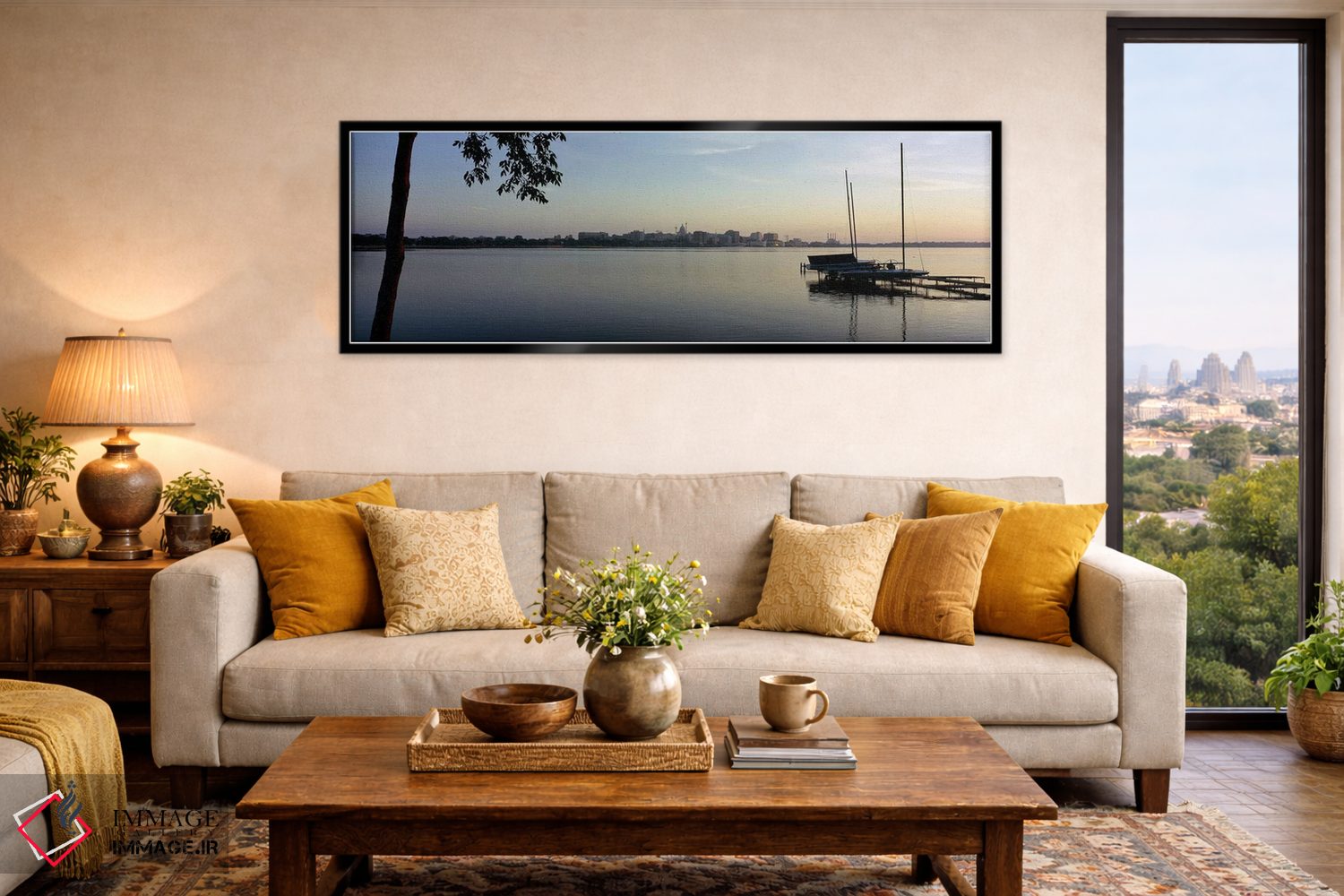 تابلو دکوراتیو Lake Monona, Madison, Dane County, Wisconsin, USA,ساختم… اثر پانورامیک ایمجز - D6B