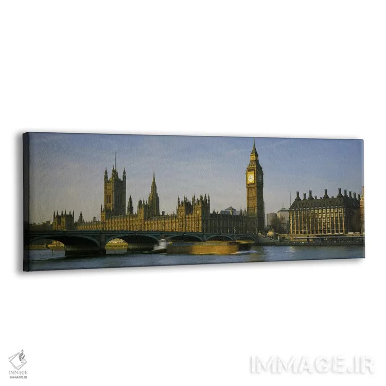 تابلو دکوراتیو Westminster Bridge & Portcullis House, London, England… اثر پانورامیک ایمجز - نمای پرسپکتیو محصول