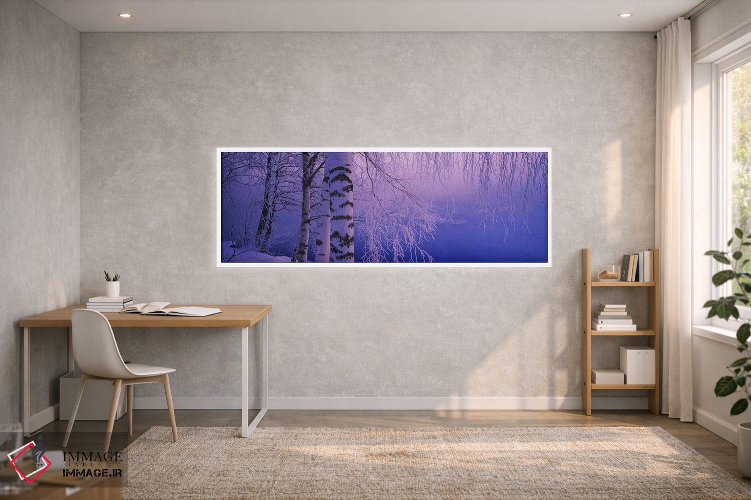 تابلو دکوراتیو Vuoksi River, Imatra, Finland,درخت غان در کنار رودخانه… اثر پانورامیک ایمجز - D1W