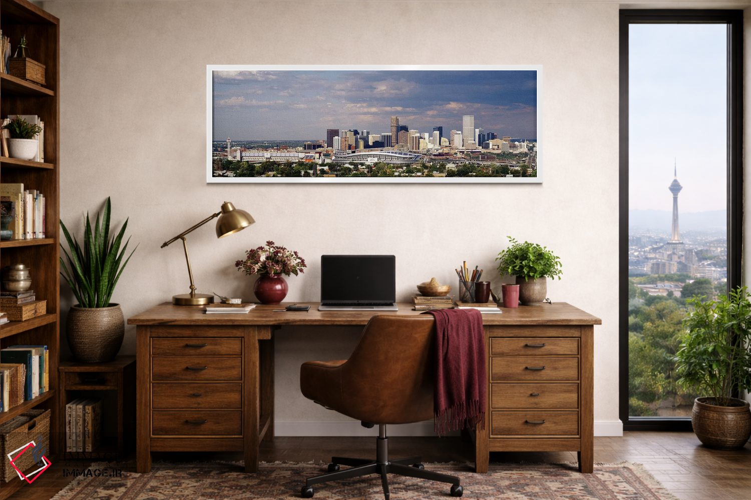 تابلو دکوراتیو Denver, Colorado, USA,خط افق با استادیوم اینوسکو، دنور… اثر پانورامیک ایمجز - D1W