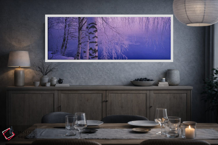 تابلو دکوراتیو Vuoksi River, Imatra, Finland,درخت غان در کنار رودخانه… اثر پانورامیک ایمجز - D3W