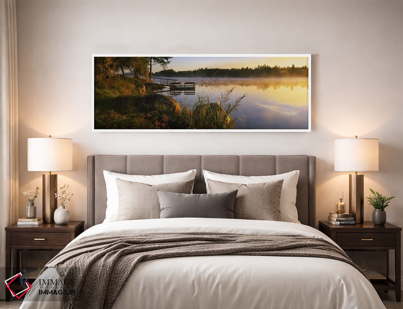 تابلو دکوراتیو Imatra, Finland,صبح مه آلود در امتداد رودخانه ووکسی، ای… اثر پانورامیک ایمجز - D3W