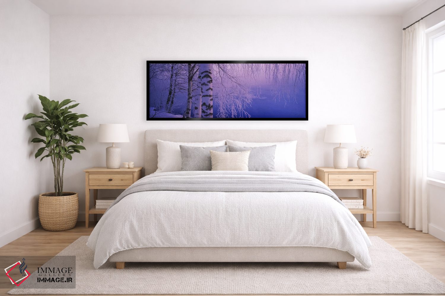 تابلو دکوراتیو Vuoksi River, Imatra, Finland,درخت غان در کنار رودخانه… اثر پانورامیک ایمجز - D6B