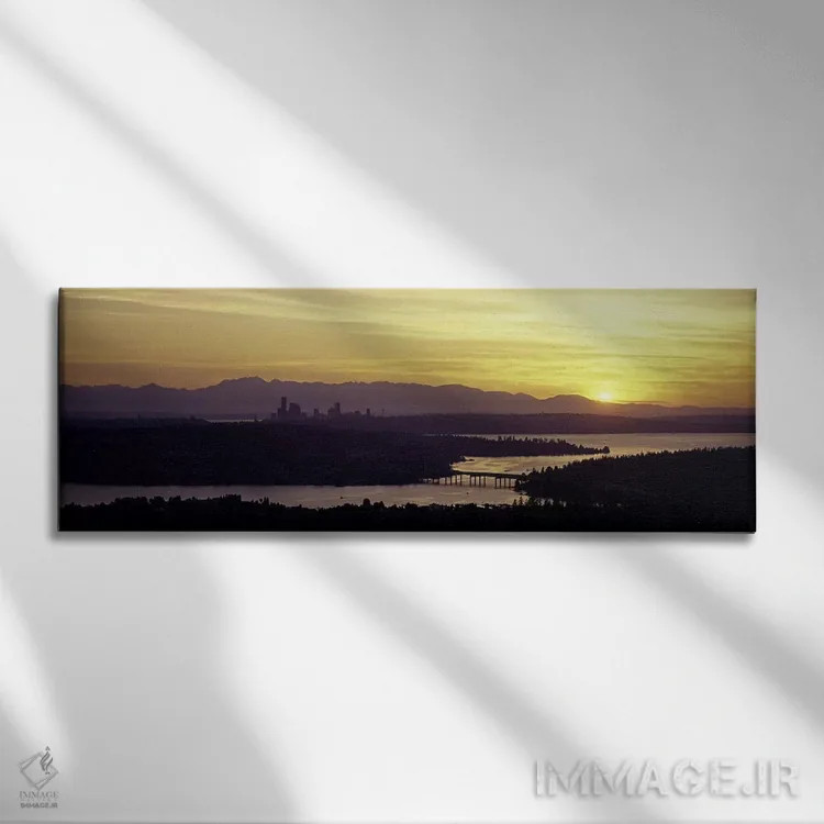 تابلو دکوراتیو Lake Washington, Seattle, King County, Washington State… اثر پانورامیک ایمجز - نمای روبهرو روی دیوار