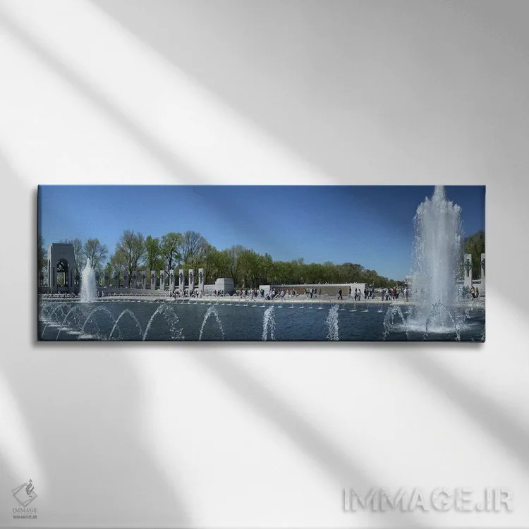 تابلو دکوراتیو National World War II Memorial, Washington DC, USA,فوار… اثر پانورامیک ایمجز - نمای روبهرو روی دیوار