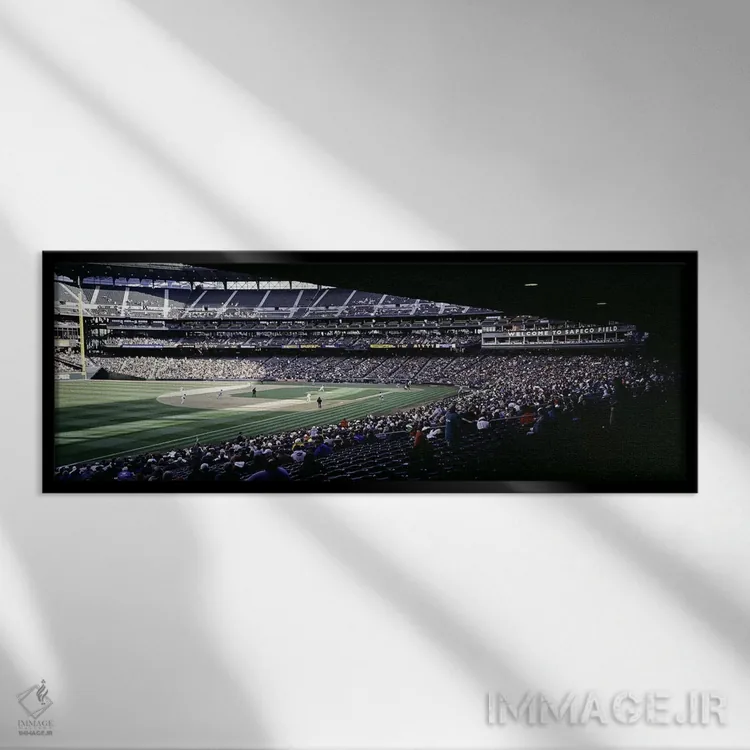 تابلو دکوراتیو Safeco Field, Seattle, King County, Washington State, U… اثر پانورامیک ایمجز - نمای قابدار مشکی