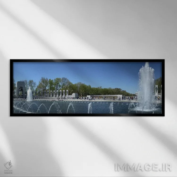 تابلو دکوراتیو National World War II Memorial, Washington DC, USA,فوار… اثر پانورامیک ایمجز - نمای قابدار مشکی
