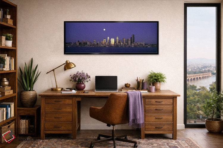 تابلو دکوراتیو Elliott Bay, Seattle, King County, Washington State, US… اثر پانورامیک ایمجز - D2B
