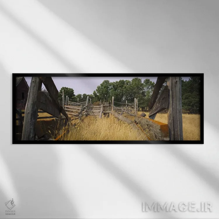 تابلو دکوراتیو North Dakota, USA,سکوی شیردادن دام فرسوده، داکوتای شمال… اثر پانورامیک ایمجز - نمای قابدار مشکی