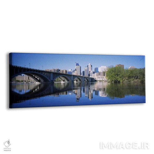 تابلو دکوراتیو Hennepin County, Minnesota, USA,پل قوسی بر فراز رودخانه… اثر پانورامیک ایمجز - نمای پرسپکتیو محصول