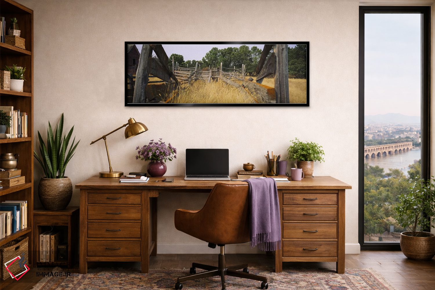 تابلو دکوراتیو North Dakota, USA,سکوی شیردادن دام فرسوده، داکوتای شمال… اثر پانورامیک ایمجز - D2B