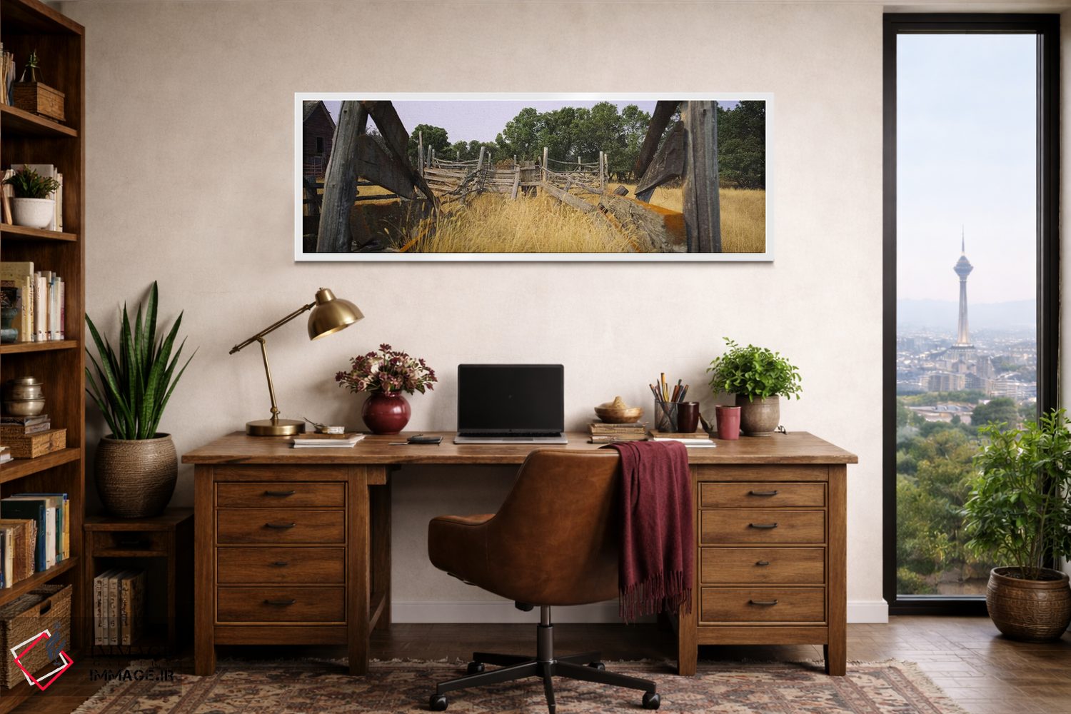 تابلو دکوراتیو North Dakota, USA,سکوی شیردادن دام فرسوده، داکوتای شمال… اثر پانورامیک ایمجز - D1W