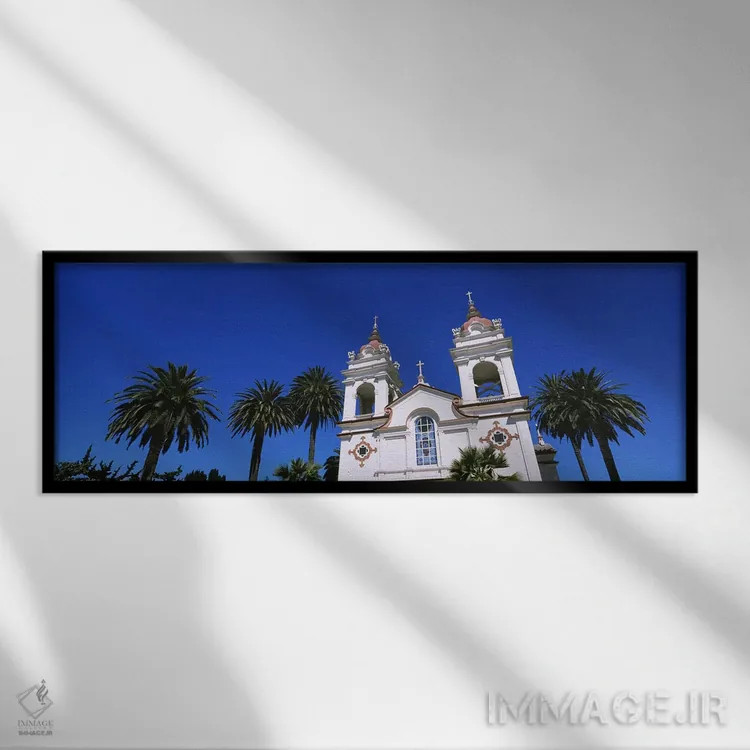 تابلو دکوراتیو Portuguese Cathedral, San Jose, Silicon Valley, Santa C… اثر پانورامیک ایمجز - نمای قابدار مشکی