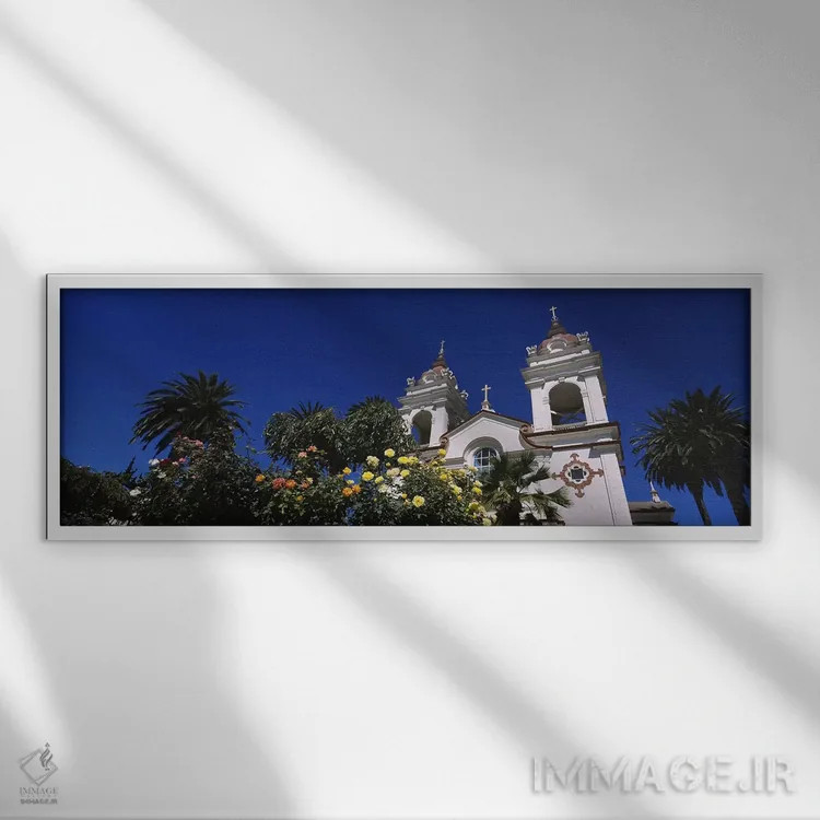 تابلو دکوراتیو Portuguese Cathedral, San Jose, Silicon Valley, Santa C… اثر پانورامیک ایمجز - نمای قابدار سفید