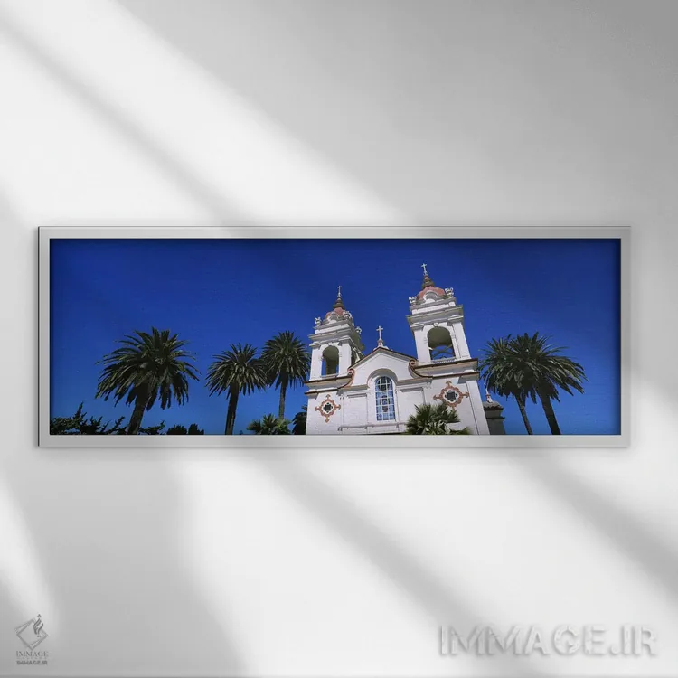 تابلو دکوراتیو Portuguese Cathedral, San Jose, Silicon Valley, Santa C… اثر پانورامیک ایمجز - نمای قابدار سفید